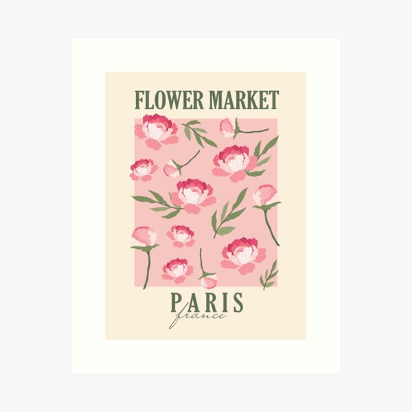 Item preview, Paris and Peonies Flower Market Print designed and sold by houseandharper.