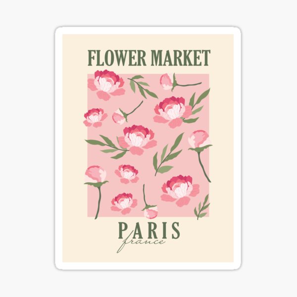Item preview, Paris and Peonies Flower Market Print designed and sold by houseandharper.