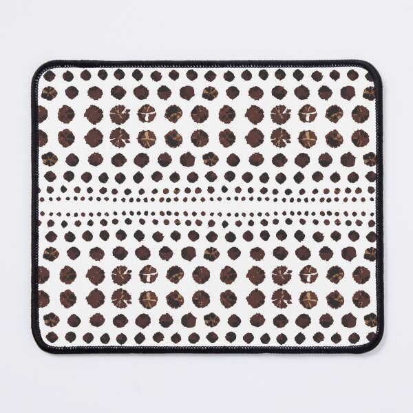Item preview, Shibori Circles - Dk. Brown on White designed and sold by bmfabricdesigns.