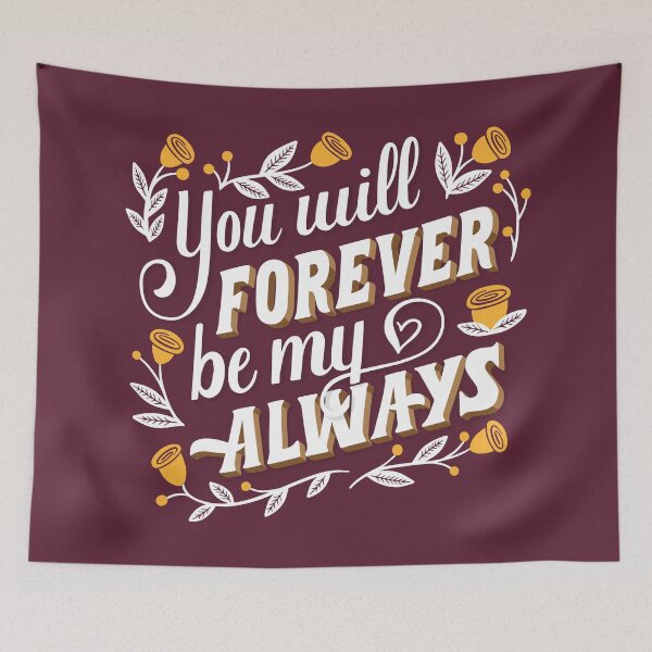 Item preview, Awesome wedding lettering You will forever be my always designed and sold by Palteeshop.
