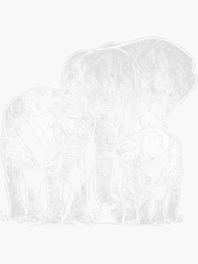 "Elephant Family Elephant" Sticker for Sale by dentalautomaton | Redbubble