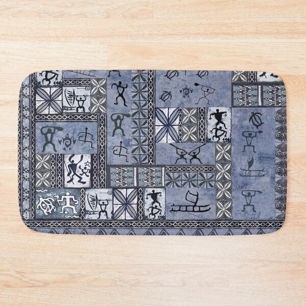 Item preview, Hawaiian Paddleman Petroglyph Tapa designed and sold by J Marielle Designs.