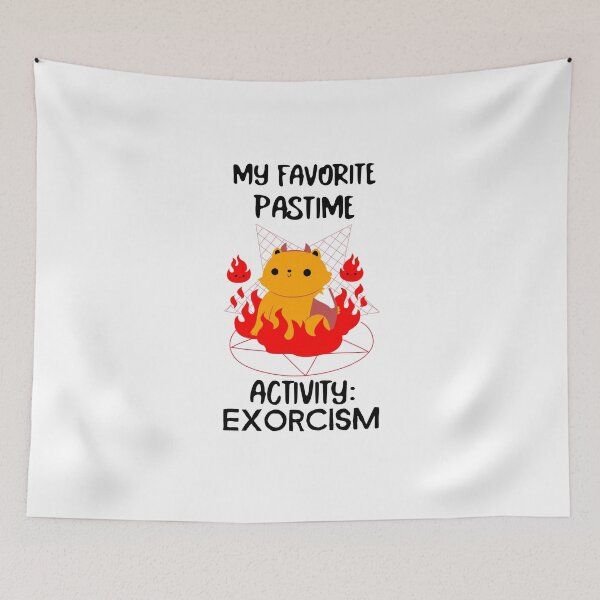 Item preview, My favorite pastime activity: EXORCISM- black text designed and sold by josephsteez.