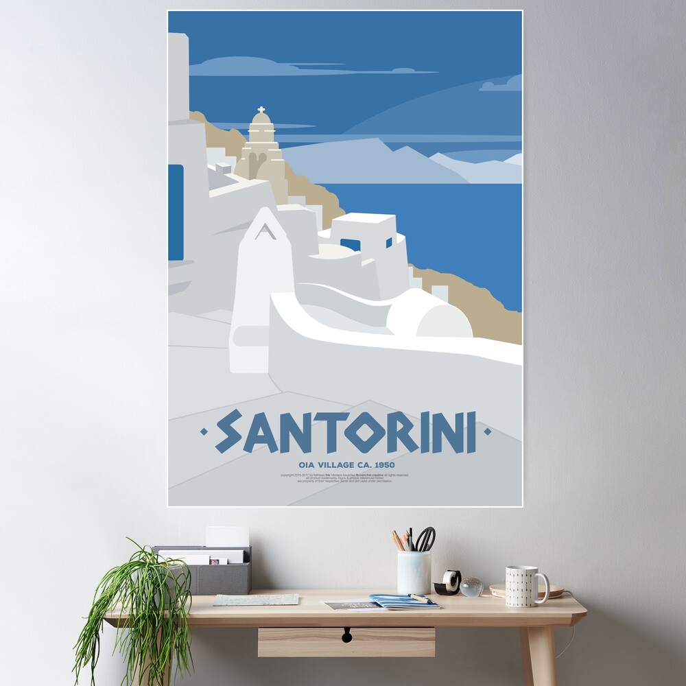 Oia village in Santorini (GR) Poster