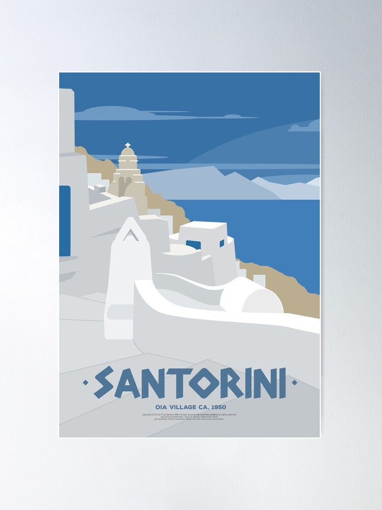 Alternate view of Oia village in Santorini (GR) Poster
