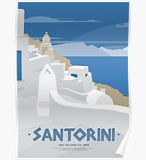 Oia Dorf in Santorin (GR) Poster