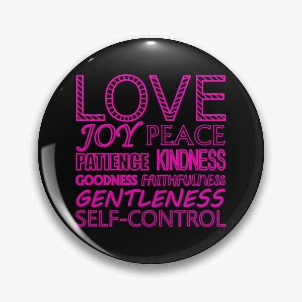 Item preview, Fruit of the Spirit Hot Pink Text on Black Background designed and sold by aheartforgod.
