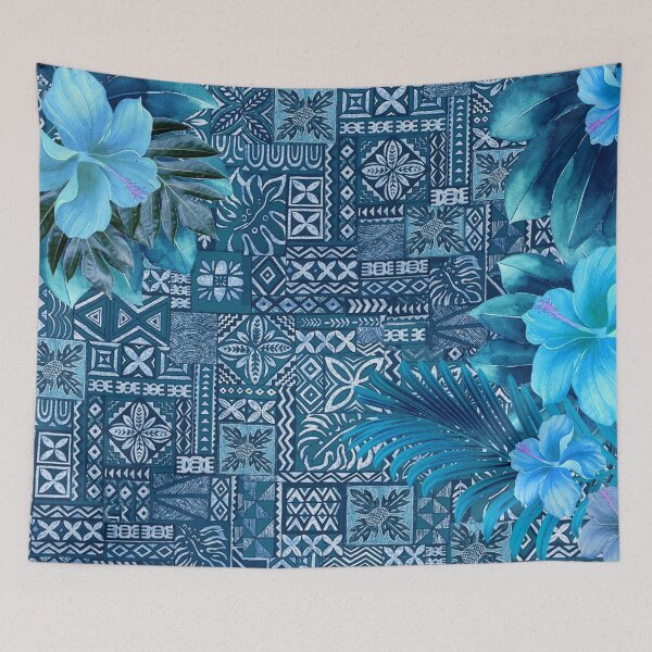 Item preview, Hawaiian Ulu Tapa and Hibiscus Fusion designed and sold by J Marielle Designs.