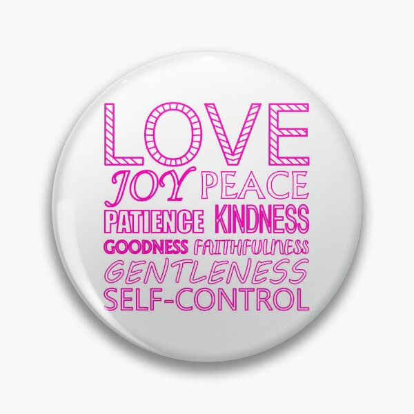 Item preview, Fruit of the Spirit Hot Pink Text on White Background designed and sold by aheartforgod.