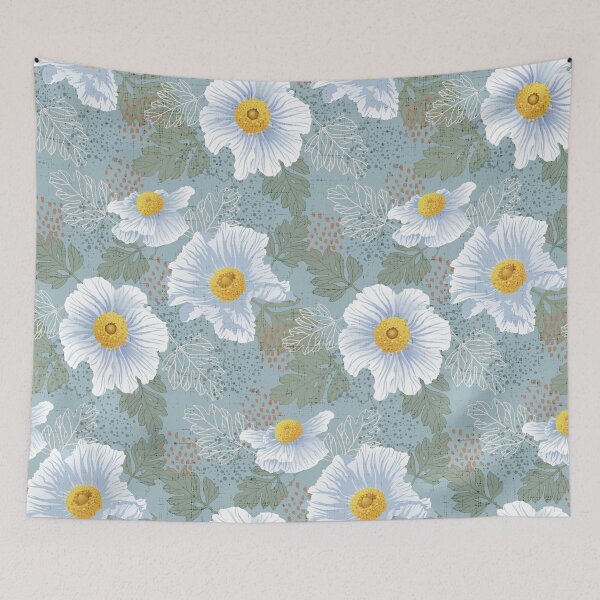 Item preview, Vintage Ojai Matilija Poppies designed and sold by Pamelandia.