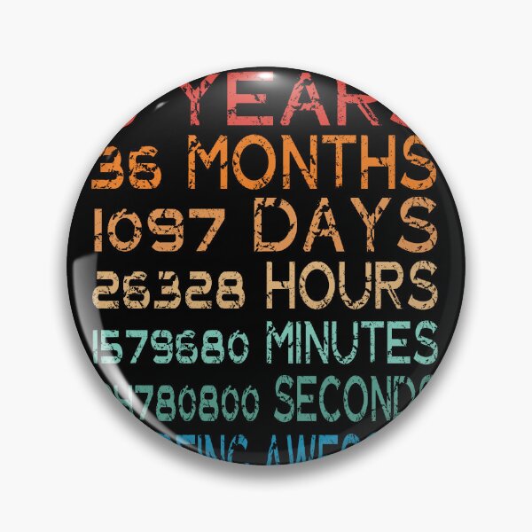Item preview, Years Old 3rd Birthday Gift Vintage Retro 36 Months designed and sold by Countrysmart.