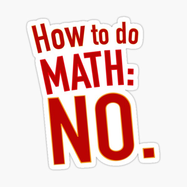 How To Do Math Sticker For Sale By Sentencity Redbubble 1968