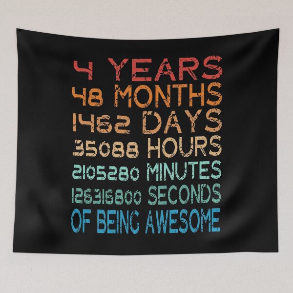 Item preview, Years Old 4th Birthday Gift Vintage Retro 48 Months designed and sold by Countrysmart.