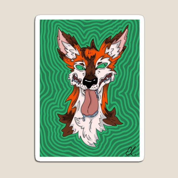 Funky Red Fox Magnet