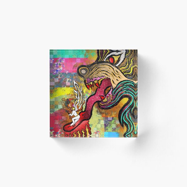 "No Fear" (Dark Thought's, Harsh Truth's) Acrylic Block