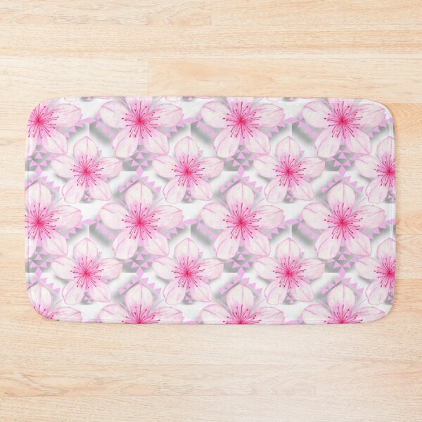 Item preview, White / Light Pink/ Hot Pink Native Floral Print designed and sold by JMWCD.