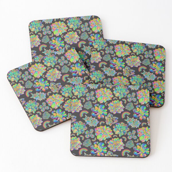 Item preview, Rainbow Succulent Pattern designed and sold by ToriSolomonArt.