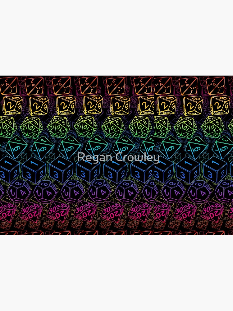 Dice Pattern D20 Rainbow by lareinaraygin