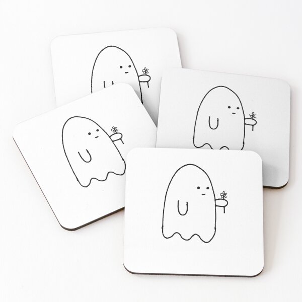 Item preview, Ghost holding flower designed and sold by gracehalden.