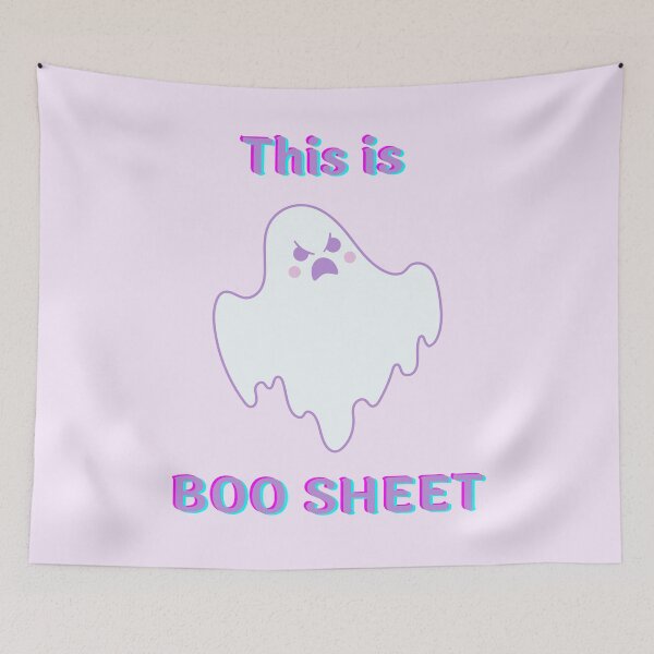 Item preview, Boo Sheet Cute Angry Ghost designed and sold by ThievingNargles.