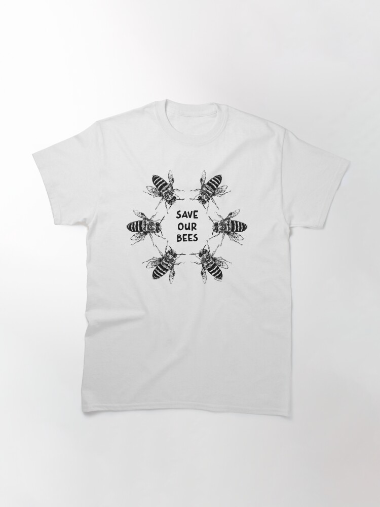 Alternate view of Pollen Nation - Save Our Bees featuring Buzzie the Bee Classic T-Shirt