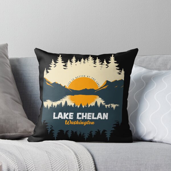 Item preview, Lake Chelan Washington United States Lake With Mountain And Pine Tree  designed and sold by Friday NightCo.