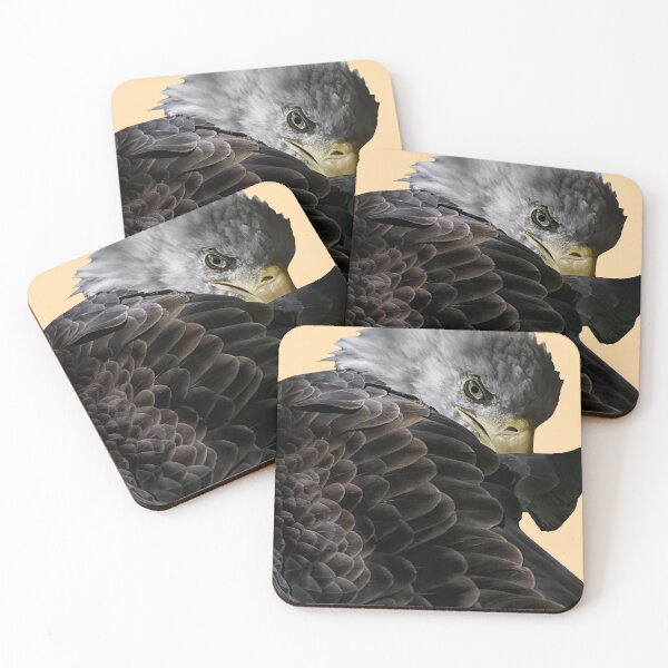 Item preview, zidika epic eagle face with brown feathers heroic stare with eyes colored designed and sold by ShopSmartStore.