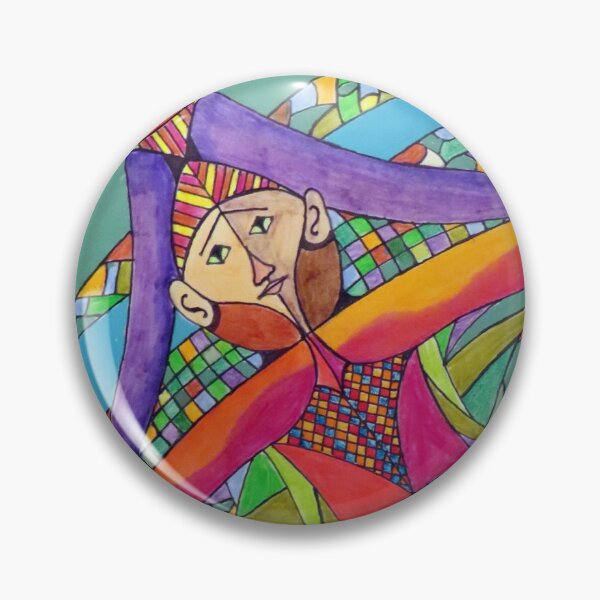 Item preview, 671 - PATTERN MAN - DAVE EDWARDS - COLOURED PENCILS & GOUACHE - 2022 designed and sold by BLYTHART.