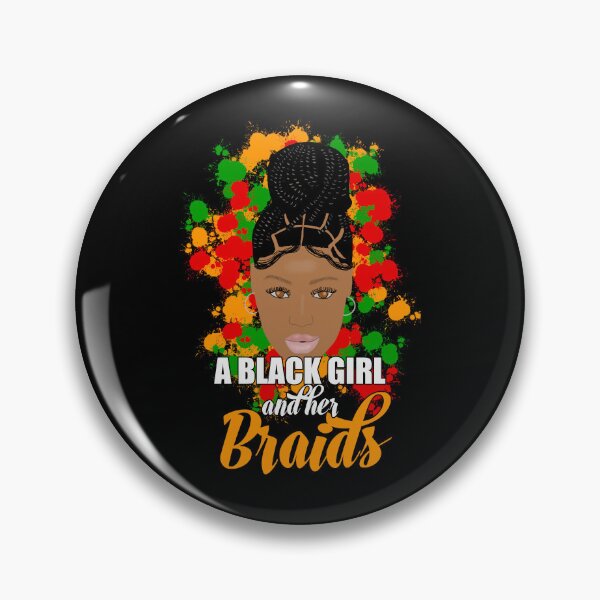 Item preview, Black Girl With Locs or Braids in a Bun designed and sold by blackartmatters.