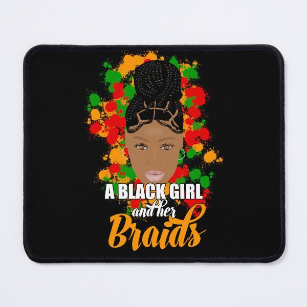Item preview, Black Girl With Locs or Braids in a Bun designed and sold by blackartmatters.
