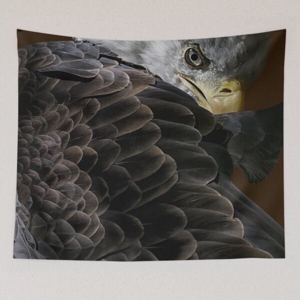 Item preview, zidika epic eagle face with brown feathers heroic stare with eyes colored designed and sold by ShopSmartStore.