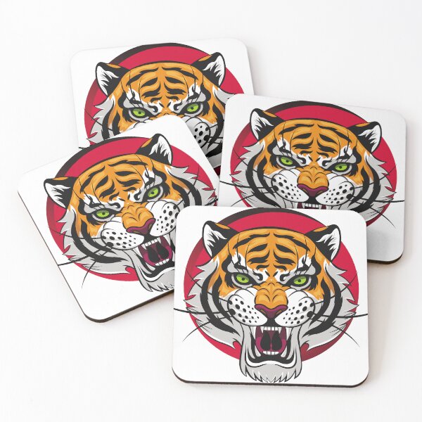 Aperçu de l'œuvre Tigre, tigres, animal, mignon, chat, animaux, drôle, nature, vintage, bois de tigre, orange, golf, université, créée et vendue par SUNDigital123.