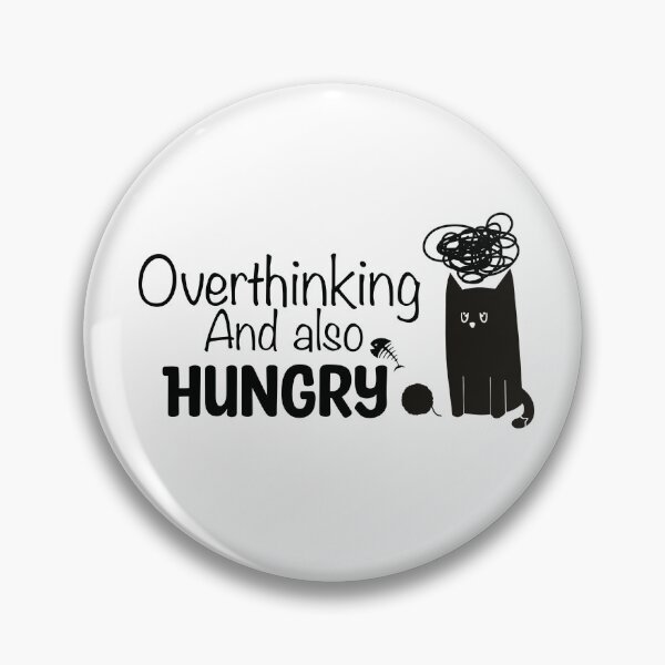 Item preview, Overthinking and also hungry black cat designed and sold by Dinablal.