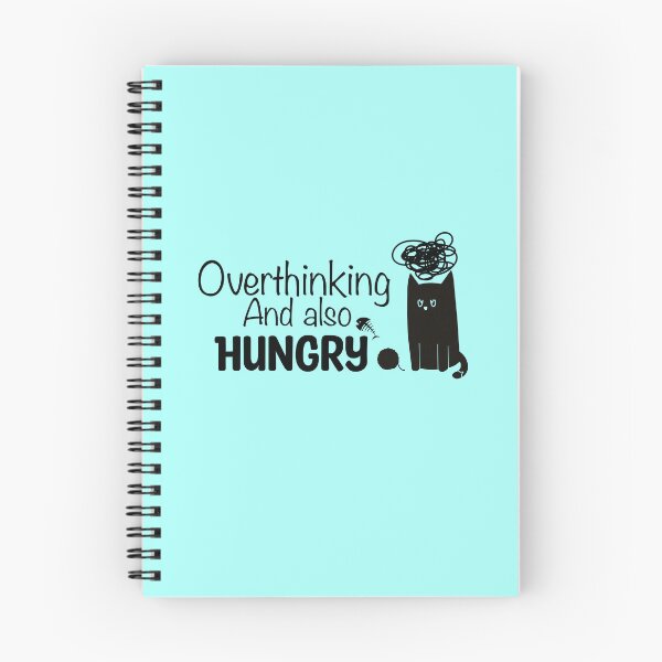 Item preview, Overthinking and also hungry black cat designed and sold by Dinablal.