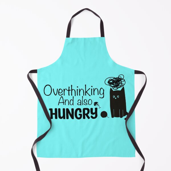Item preview, Overthinking and also hungry black cat designed and sold by Dinablal.