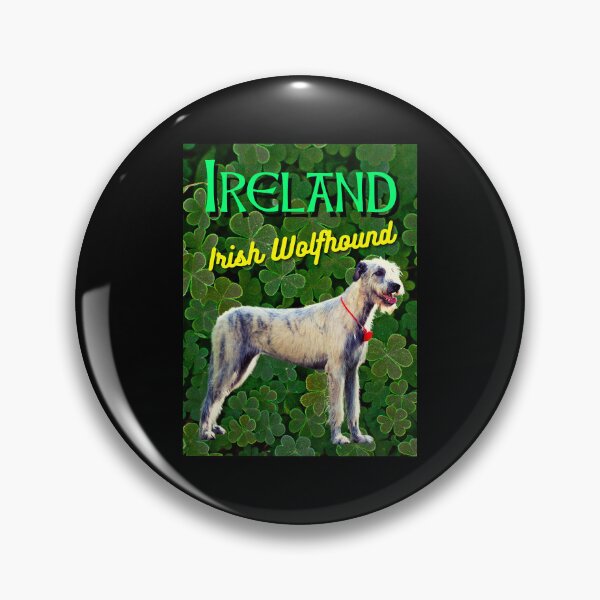 Item preview, Ireland Irish Wolfhound Clovers Shamrocks designed and sold by IrishPOD.