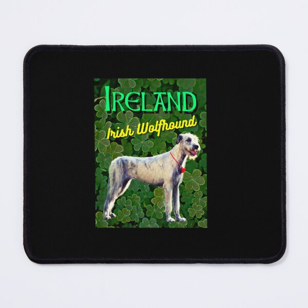 Item preview, Ireland Irish Wolfhound Clovers Shamrocks designed and sold by IrishPOD.