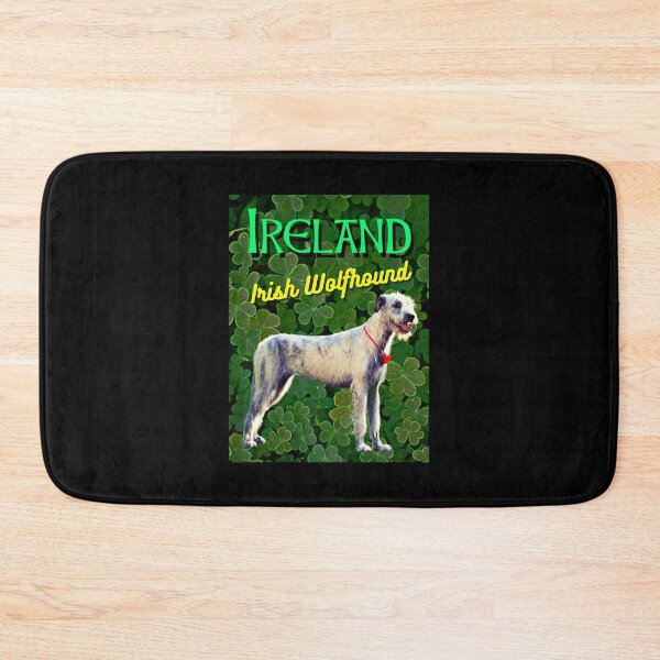 Item preview, Ireland Irish Wolfhound Clovers Shamrocks designed and sold by IrishPOD.