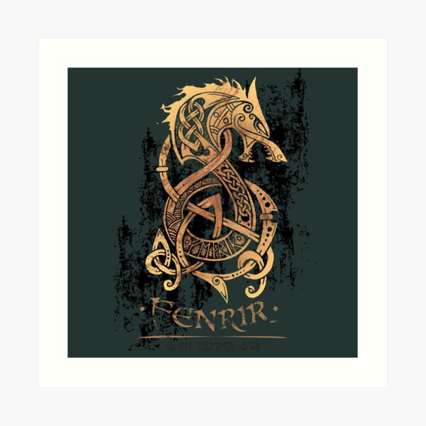 Fenrir: The Nordic Monster Wolf Art Print