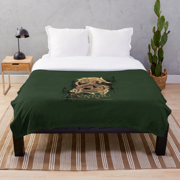 Fenrir: The Nordic Monster Wolf Throw Blanket