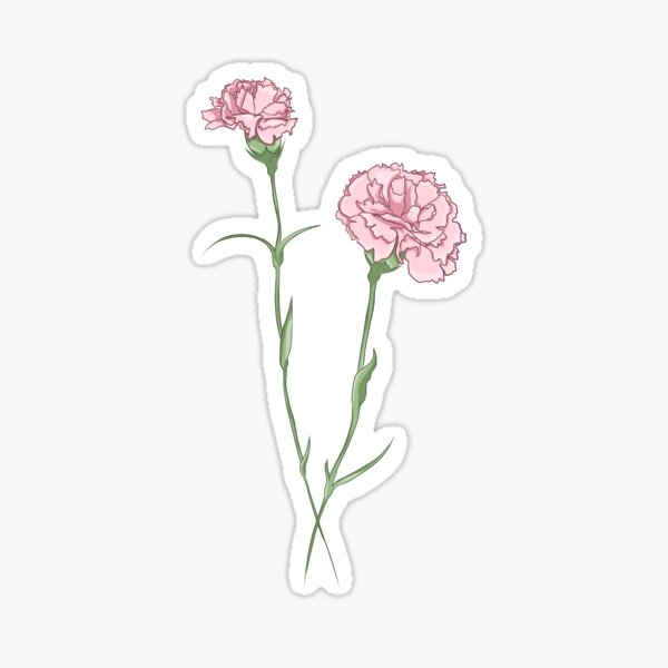 carnation Sticker