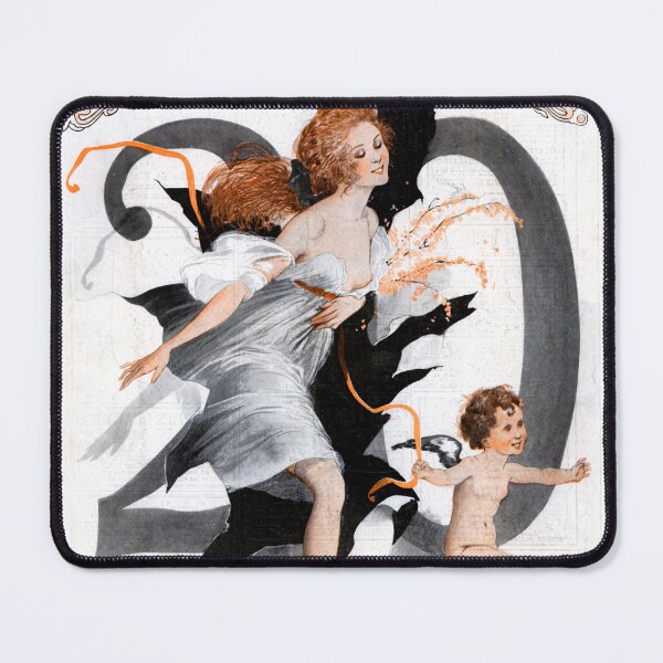 Item preview, La Vie Parisienne Spring Woman Cherub Magazine Cover -1910s France La Vie Parisienne Magazine Cover designed and sold by TeeARTHY.