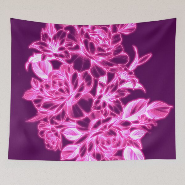 Item preview, neon flowers designed and sold by johnalawtattoo.