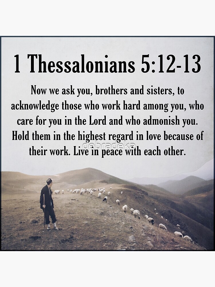 1 Thessalonians 5:12-13 | Art Board Print