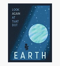 EARTH Space Tourism Travel Poster Photographic Print