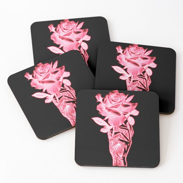 Item preview, neon red rose  designed and sold by johnalawtattoo.