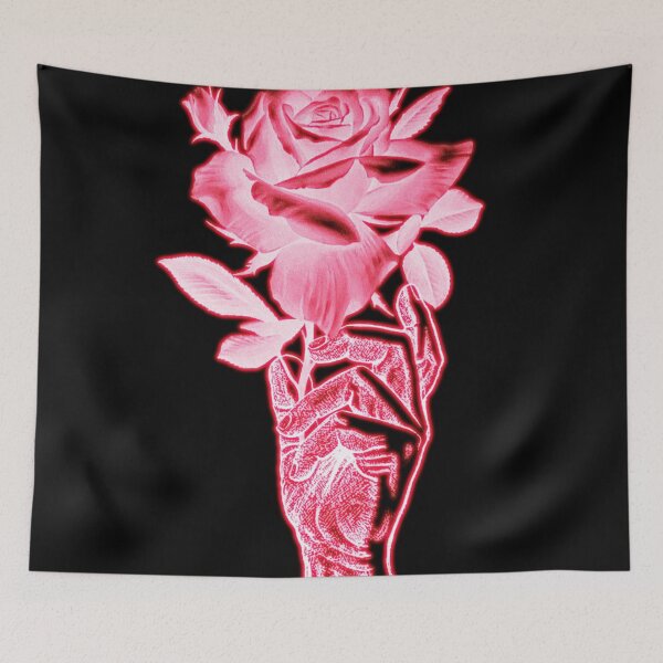 Item preview, neon red rose  designed and sold by johnalawtattoo.