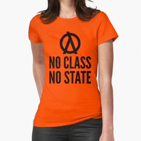 No Class No State Functional Programmer Black Text Design Fitted T-Shirt