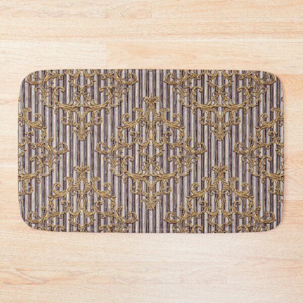 Item preview, Flourish Ornamental Damask Golden Striped Pattern - Baroque Patterns designed and sold by antevasinart.