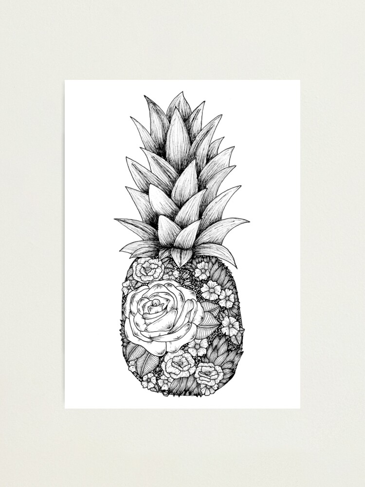 Floral Pineapple Photographic Print for Sale by Jess Melaragni